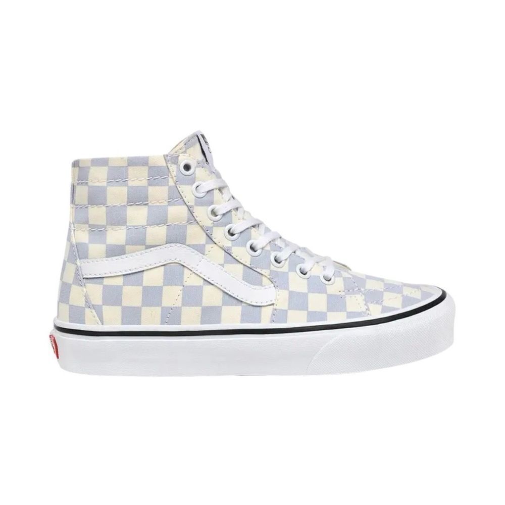 Vans Sk8-Hi Tapered Zen-Blue White Checkerboard Lace Up Unisex Ankle Sneakers